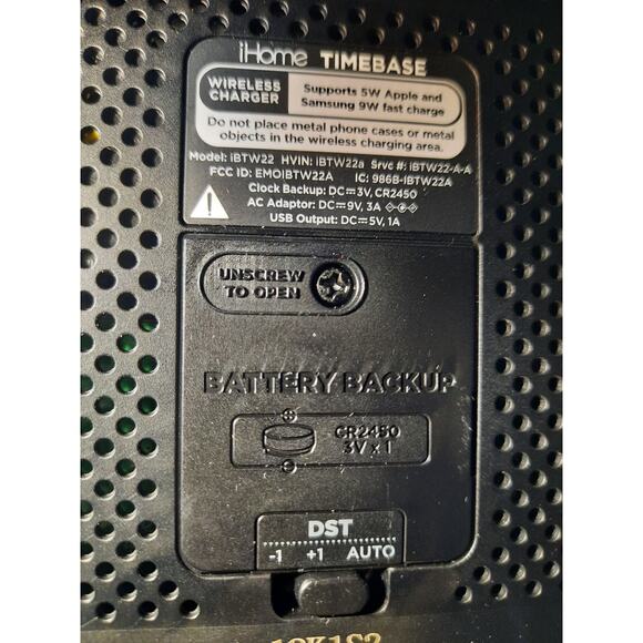 iHome iBTW22 Timebase II Charging Bluetooth Alarm Clock Wireless  & USB Charging - Picture 12 of 12